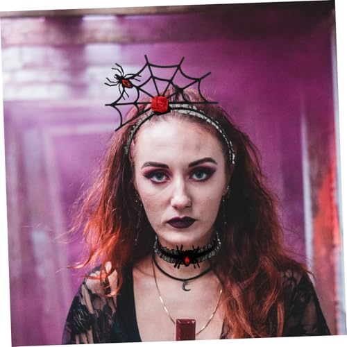 TOPPERFUN Halloween Haarreif Set Damen mit Dekorativem Spinnen Design und Passendem Choker Wiederverwendbares Kostümzubehör für Partys Schulveranstaltungen und Fotoshootings von TOPPERFUN