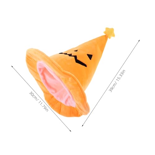 TOPPERFUN Halloween Hexenhut Damen Leichter Bequemer Kürbis Kostümhut Für Halloween Karneval Und Weihnachtsfeiern Originelles Kostümzubehör Für Zauberer-mottopartys von TOPPERFUN
