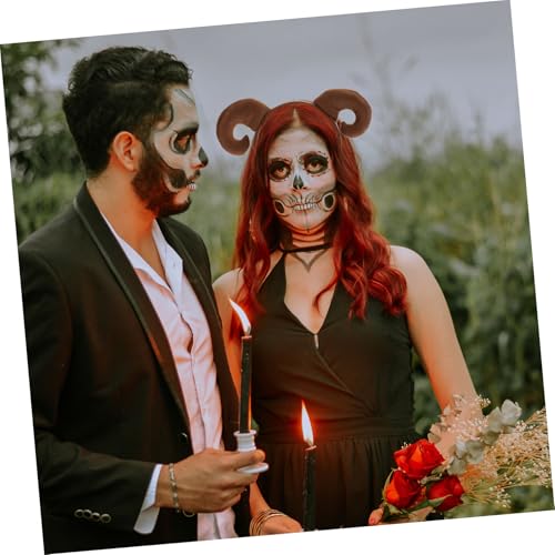 TOPPERFUN Halloween Schafhörner Haarreif Party Haaraccessoire Weiches Tiercosplay Stirnband für Frauen und Männer Fotorequisiten für Halloween und Geburtstagsfeiern von TOPPERFUN
