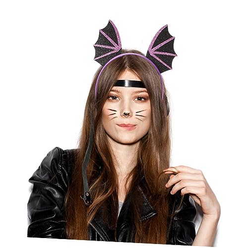 TOPPERFUN Halloween Stirnband mit Fledermausflügeln Leichter Komfortabel und Robust Verstellbar für Frauen und Teens für Halloween Kostümpartys Cosplay und Fotoshootings von TOPPERFUN