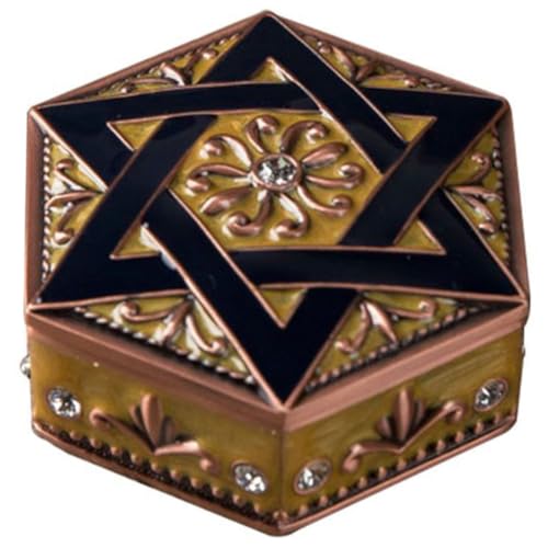 TOPPERFUN Hexagon Schmuckbox mit Vintage Design Aufklappbare Schmuckschatulle für Ringe und Ohrringe Geometrische Aufbewahrung für Schmuck und Kosmetik TOPPERFUN Hexagon Schmuckbox mit Vintage Design Aufklappbare Schmuckschatulle für Ringe und Ohrringe Geometrische Aufbewahrung für Schmuck und Kosmetik von TOPPERFUN