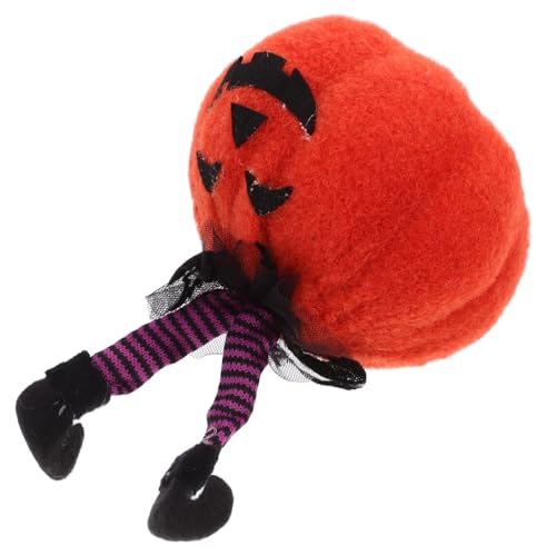 TOPPERFUN Hexenfüße Kürbisfigur drinnen Halloween Wohnkultur beängstigend LED Party für Form Kürbis gefüllte Puppe Halloween Kürbisdekor Kürbisspielzeug Halloween- Plüschstoffe Violett von TOPPERFUN