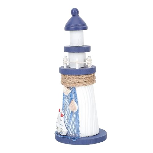 TOPPERFUN Holzleuchtturm Ornamente Miniatur Nautisch Antikes Mini-Leuchtturm- Leuchtturm Dekoration Seemerkonte Strand Seemitteldekor Thema Wohnkultur Kiefernholz von TOPPERFUN