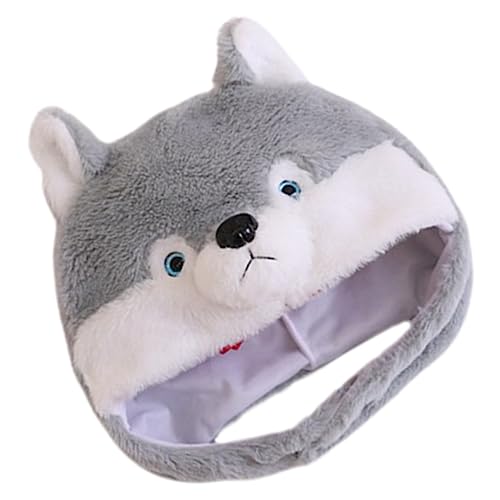 TOPPERFUN Husky Stirnband Mütze Süße Tier Kapuzenmütze Husky Kopfmasken Für Damen Gefüllte Husky Mütze Hundekostüm Plüsch Hundemütze Tier Mottoparty Hunde Ankleide TOPPERFUN Husky Stirnband Mütze Süße Tier Kapuzenmütze Husky Kopfmasken Für Damen Gefüllte Husky Mütze Hundekostüm Plüsch Hundemütze Tier Mottoparty Hunde Ankleide von TOPPERFUN