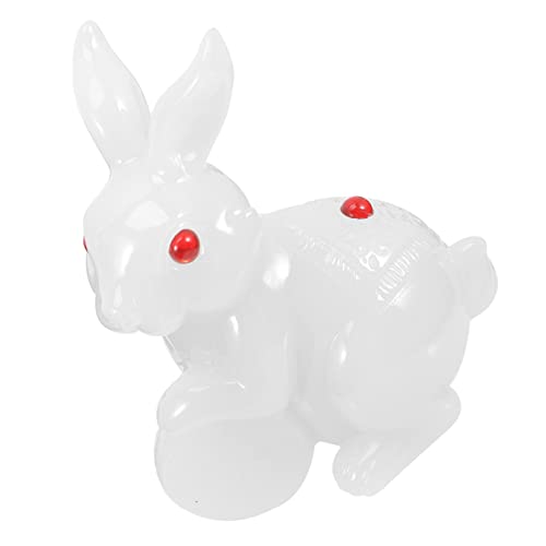 TOPPERFUN Jade-Kaninchen-Ornament tierische Schreibtischverzierung Kaninchenmodell Spielzeug bürodeko büro Dekoration Spielzeuge Kaninchenstatue Kaninchendekoration Miniatur Hase Strass von TOPPERFUN