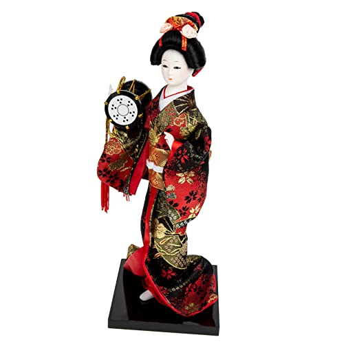 TOPPERFUN Japanische Geisha Dekoration Handgefertigte Kimono Puppe für Hochzeiten und Partys Traditionelles Tischornament für Wohnzimmer und Hotels Farbenfrohes von TOPPERFUN