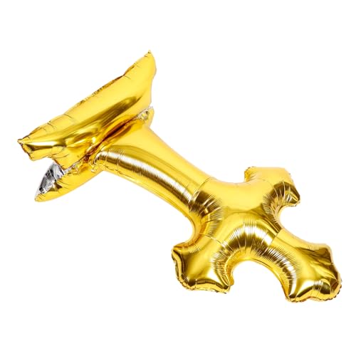 TOPPERFUN Kreuzförmiger Aluminiumfolienballon Für Babypartys Goldene Für Taufen Und Feste Einzeln Opp Tüte Verpackt Gedenkballon Dekoration Und Gastgeschenk von TOPPERFUN