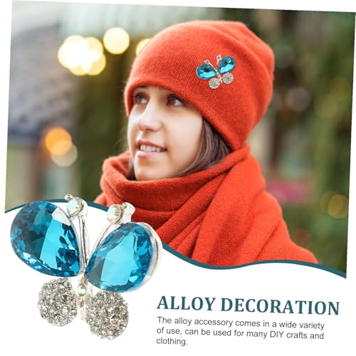 TOPPERFUN Kristallglas Schmetterling Brosche Glitzernde Strass Applikation Modischer Anstecker für Kleidung Schuhe Taschen Dekoratives DIY Zubehör TOPPERFUN Kristallglas Schmetterling Brosche Glitzernde Strass Applikation Modischer Anstecker für Kleidung Schuhe Taschen Dekoratives DIY Zubehör von TOPPERFUN