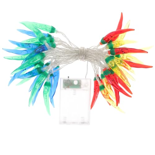TOPPERFUN LED Lichterkette LED Bunte Chili Pepper Form Batteriebetrieben Dekorative Lichterkette für Party Geburtstag Sommerfest Kreative Partybeleuchtung für Drinnen und Draußen TOPPERFUN LED Lichterkette LED Bunte Chili Pepper Form Batteriebetrieben Dekorative Lichterkette für Party Geburtstag Sommerfest Kreative Partybeleuchtung für Drinnen und Draußen von TOPPERFUN