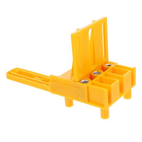 TOPPERFUN Lochsuchgerät für die Holzbearbeitung einstellbar Schlüssel Zentrierung Werkzeug Bohrschablone holzarbeiten Dübeljig klemmbausteine Dübel-Kit selbstzentrierendes Dübeln Abs Yellow von TOPPERFUN