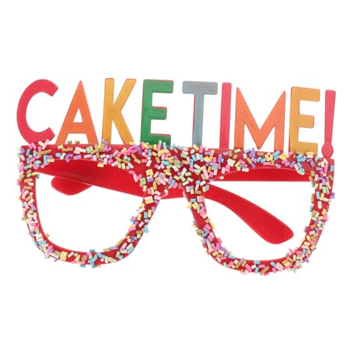 TOPPERFUN Lustige Geburtstagsparty Brille Für Fotos Rote Partybrille Als Witziges Accessoire Für Geburtstagsfeiern Für Kreative Fotorequisiten Und Kuchen Dekoration von TOPPERFUN