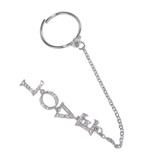 TOPPERFUN Nagelkette mit Zirkonia Echt Vergoldete Love designs Silberfarbene Nail Chain Dekoration Modisches Manicure Accessoire für Stilvolle Fingernägel und Trendige Nail Art TOPPERFUN Nagelkette mit Zirkonia Echt Vergoldete Love designs Silberfarbene Nail Chain Dekoration Modisches Manicure Accessoire für Stilvolle Fingernägel und Trendige Nail Art von TOPPERFUN