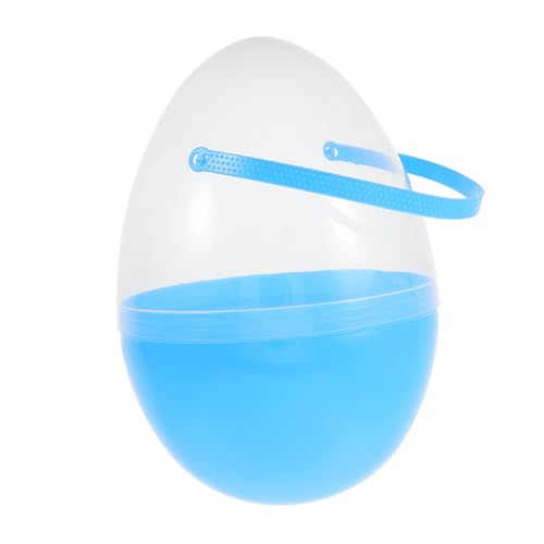 TOPPERFUN Ostereier Eier Jumbo Eier 24 Zählen Klare Eier, Befüllbares Ornament Eiförmige Eimer Eier Befüllbar Eierkörbe Zur Feiertagsdekoration Große Eier Pp Sky-blue von TOPPERFUN