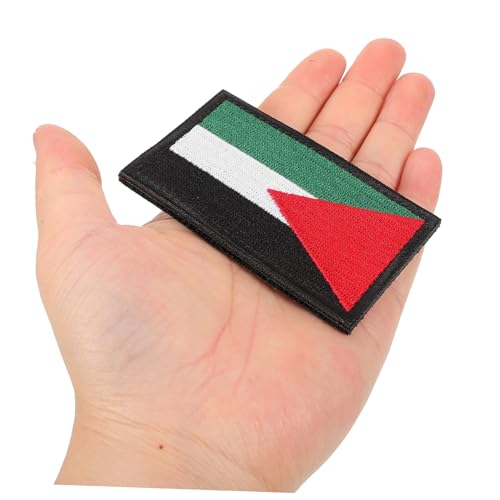 TOPPERFUN Palästina Flagge Aufnäher mit Befestigung Besticktes Badge Zubehör Stickpatch mit Nationalflaggen design Vielseitiges Armband Accessoire für Rucksäcke und Kleidung von TOPPERFUN