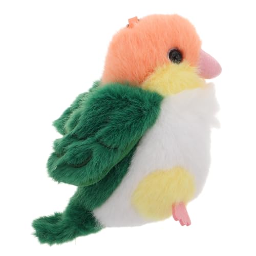 TOPPERFUN Papagei Anhänger Schlüsselanhänger Papagei Puppenanhänger Papagei Dekoanhänger Rucksack Zubehör Für Mädchen Taschenanhänger Ausgestopfter Papagei Hängendes Vogel Ornament von TOPPERFUN