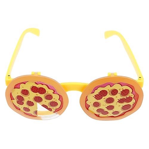 TOPPERFUN Pizza Muster Brille Lustige Partybrille für Erwachsene Accessoire für Valentinstag und Feiern Leicht und Bequem Perfektes Fotorequisit für Unvergessliche von TOPPERFUN
