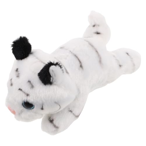TOPPERFUN Plüsch Tiger mit Magnet Süßes Schulterspielzeug für Tierkostüme Weicher Weißer Tiger als Accessoire für Partys und Cosplay Sicherer Halt und Vielseitig Einsetzbar von TOPPERFUN
