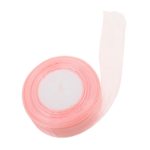 TOPPERFUN Rosa Band 457 M Transparentes Chiffonband Zum Basteln Für Geschenkverpackungen Blumenarrangements Hochzeitsdekorationen Geburtstagsgeschenkverpackungen von TOPPERFUN