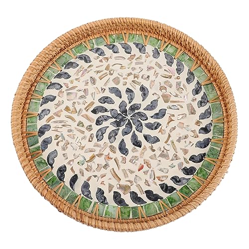 TOPPERFUN Runder Servierteller Aus Rattan Dekorativer Korb Für Lebensmittel Snacks Und Schmuck Vielseitiger Aufbewahrungstablett Für Esszimmer Und Wohnzimmer TOPPERFUN Runder Servierteller Aus Rattan Dekorativer Korb Für Lebensmittel Snacks Und Schmuck Vielseitiger Aufbewahrungstablett Für Esszimmer Und Wohnzimmer von TOPPERFUN
