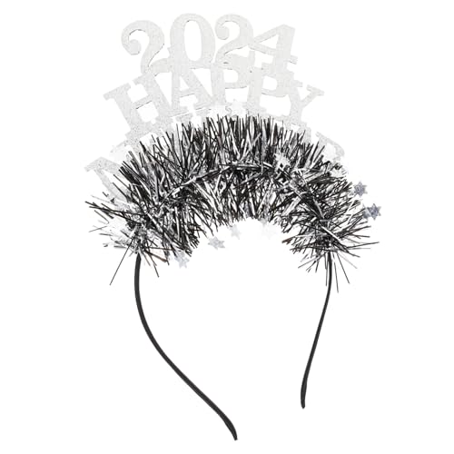 TOPPERFUN Silvester Stirnband Glitzerndes Neujahrs Haarband Leichtes Party Kopfschmuck Für Karneval Festliche Feiern von TOPPERFUN