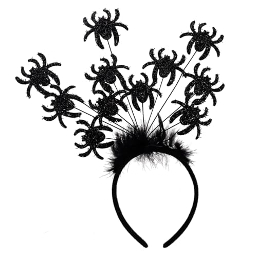 TOPPERFUN Spinnen Stirnband Für Feiertage Halloween Cosplay Party Zubehör Party Haarband Für Erwachsene Spinnen Haarreifen Stil Kunstfell Festival Dekor von TOPPERFUN