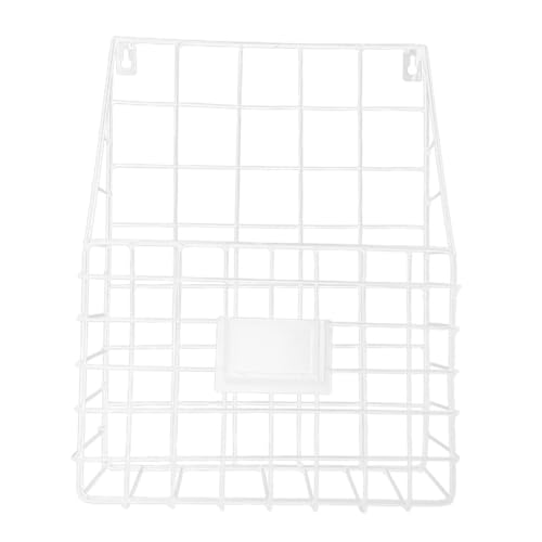 TOPPERFUN Wandregal Weiß Metall Hängend Magazinhalter Zeitungsständer Organizer Schmal Für Büro Wohnzimmer Zuhause von TOPPERFUN