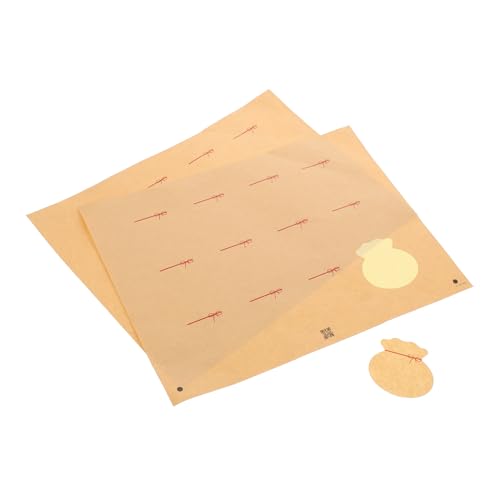 TOPPERFUN Weinflaschenaufkleber Weinetikettenanhänger Weinetikettenaufkleber Für Flaschen Braune Papieretiketten Wasserfeste Weinetiketten Dekanteretiketten Weinetikettenpapier von TOPPERFUN