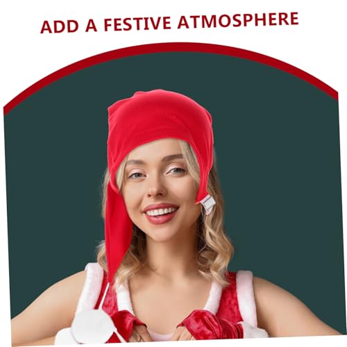 TOPPERFUN Zwergenmütze Weihnachtsmütze Cosplay Accessoire Rote Zwergkappe Partyhut für Erwachsene Weiche Langlebige Dekorative Mütze für Weihnachtsfeier Outdoor und Fotoshooting von TOPPERFUN