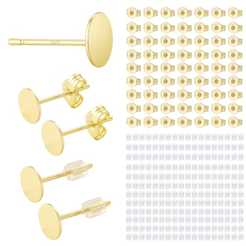 30 Stück 14 Karat vergoldete Kugel-Ohrringpfosten, hypoallergene Ohrstecker, Kugelohrstecker mit 925er Sterlingsilber-Pfosten für DIY-Schmuckherstellung 30 Stück 14 Karat vergoldete Kugel-Ohrringpfosten, hypoallergene Ohrstecker, Kugelohrstecker mit 925er Sterlingsilber-Pfosten für DIY-Schmuckherstellung von TOPUSSESS
