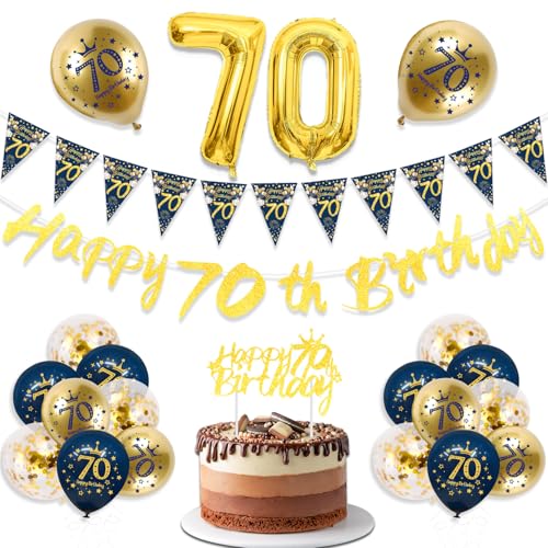 TOPWAYS 70 Geburtstag Dekorationen Banner Männer, Blau Gold 70 Geburtstag Dekorationen Luftballons Happy 70th Birthday Banner Ballons für Männer 70 Geburtstag Banner Party Dekorationen (70 Geburtstag) TOPWAYS 70 Geburtstag Dekorationen Banner Männer, Blau Gold 70 Geburtstag Dekorationen Luftballons Happy 70th Birthday Banner Ballons für Männer 70 Geburtstag Banner Party Dekorationen (70 Geburtstag) von TOPWAYS
