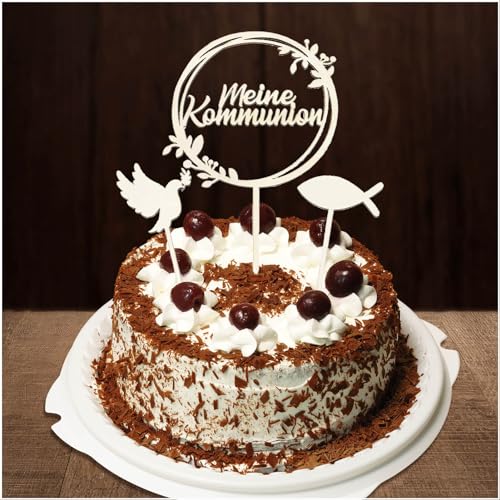 Tortendeko Konfirmation, Cake Topper Konfirmation,Taube Fisch Kuchen Deko, Kommunion Tortendeko,Konfirmation Deko Junge Mädchen Tortendeko Konfirmation, Cake Topper Konfirmation,Taube Fisch Kuchen Deko, Kommunion Tortendeko,Konfirmation Deko Junge Mädchen von TOPZFL