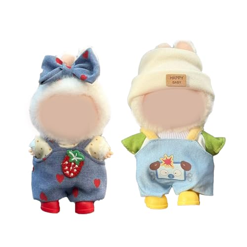 TOPtoper Kleidung für Puppe, 2 Outfit-Sets für 17 cm Kleidung für Labubu, Stilvolle, Bezaubernde Puppenkleidung und Accessoires für Jungen und Mädchen (ohne Puppe) (Stil 3) von TOPtoper