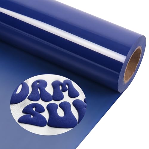 TORC Blue Puff 3D-HTV-Vinyl-Wärmetransfer, 30,5 cm x 3 m, zum Aufbügeln für T-Shirts, Teambekleidung, leicht zu schneiden und zu jäten, kompatibel mit Cricut/Silhouette, rissfest und waschbar TORC Blue Puff 3D-HTV-Vinyl-Wärmetransfer, 30,5 cm x 3 m, zum Aufbügeln für T-Shirts, Teambekleidung, leicht zu schneiden und zu jäten, kompatibel mit Cricut/Silhouette, rissfest und waschbar von TORC
