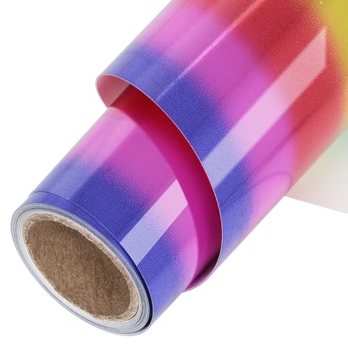 TORC Metallische HTV-Wärmetransfer-Vinyl-Rolle, 30,5 cm x 1,5 m, Regenbogen-Vinyl zum Aufbügeln, für Hemden, kompatibel mit Cricut oder Silhoutte Cameo, leicht zu schneiden und zu jäten TORC Metallische HTV-Wärmetransfer-Vinyl-Rolle, 30,5 cm x 1,5 m, Regenbogen-Vinyl zum Aufbügeln, für Hemden, kompatibel mit Cricut oder Silhoutte Cameo, leicht zu schneiden und zu jäten von TORC