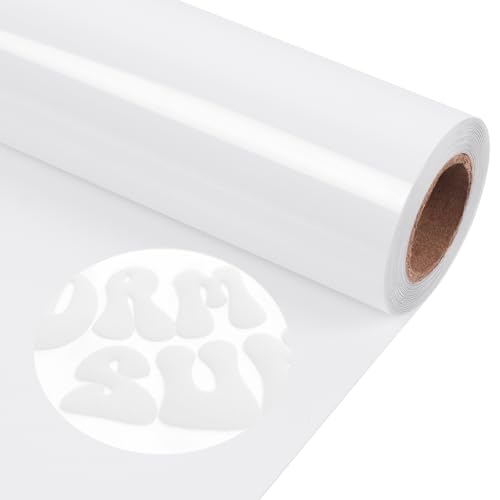 TORC White Puff 3D-HTV-Vinyl-Wärmetransfer, 30,5 cm x 3 m, zum Aufbügeln für T-Shirts, kompatibel mit Cricut, Silhouette, leicht zu schneiden und zu Unkraut, rissfest und waschbar von TORC