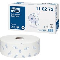 TORK Jumbo-Toilettenpapier T1 Premium Soft 2-lagig Recyclingpapier, 6 Rollen von TORK
