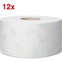 TORK Jumbo-Toilettenpapier T2 Premium Mini 2-lagig Recyclingpapier, 12 Rollen von TORK