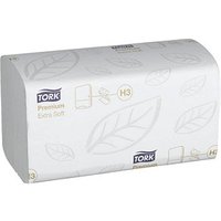 TORK Papierhandtücher 100278 H3 Premium Extra Soft Zick-Zack-Falzung 2-lagig 3.000 Tücher von TORK