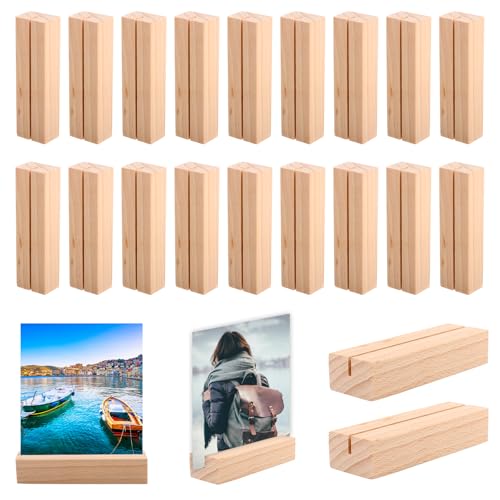TOSAVGA 20 Stück Kartenhalter Holz,Tischkartenhalter Fotohalter Postkartenhalter Holz für Restaurants, Hochzeiten, Bankette und Partys, Menükartenhalter, Kartenständer, Holzständer, Fotokartenhalter TOSAVGA 20 Stück Kartenhalter Holz,Tischkartenhalter Fotohalter Postkartenhalter Holz für Restaurants, Hochzeiten, Bankette und Partys, Menükartenhalter, Kartenständer, Holzständer, Fotokartenhalter von TOSAVGA