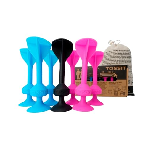 TOSSIT Spiel Saugnapf Darts, Indoor Outdoor Drinnen Draußen, Boccia, Petanque, Wurfspiel, Nachhaltig langlebig Silikon, Boden oder Wand, Starter Pack, Rosa Blau TOSSIT Spiel Saugnapf Darts, Indoor Outdoor Drinnen Draußen, Boccia, Petanque, Wurfspiel, Nachhaltig langlebig Silikon, Boden oder Wand, Starter Pack, Rosa Blau von TOSSIT