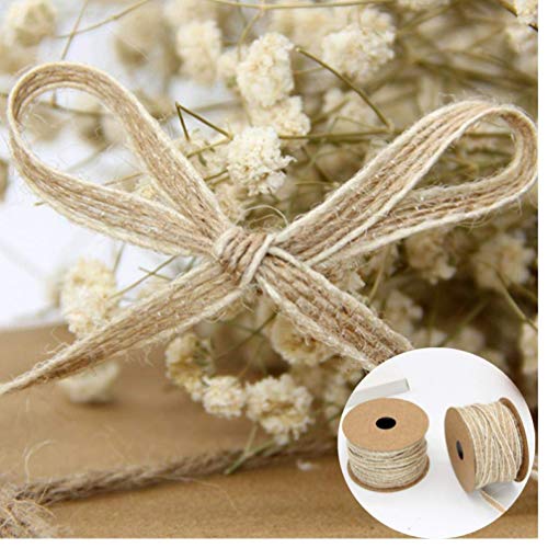 TOSSPER 10m / Rolle Jute-Band-leinwand-bänder Jute-Schnur-Seil-fertigkeit-Band Für Geschenkverpackung Bügel Nähen Hochzeit Hauptdekoration DIY, 0.5cm TOSSPER 10m / Rolle Jute-Band-leinwand-bänder Jute-Schnur-Seil-fertigkeit-Band Für Geschenkverpackung Bügel Nähen Hochzeit Hauptdekoration DIY, 0.5cm von TOSSPER