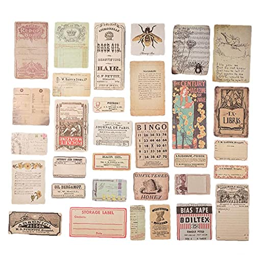 1set Poster Aufkleber Vintage Tagebuch Album Stempel Aufkleber Journal Scrapbooking Handwerk Postkarte Dekorative Aufkleber von TOSSPER