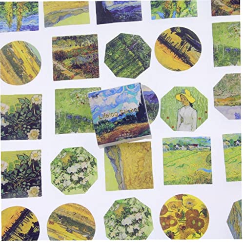 45 Stücke Meet Van Gogh Mini Papier Aufkleber Dekoration Diy Album Tagebuch Scrapbooking Label Aufkleber von TOSSPER