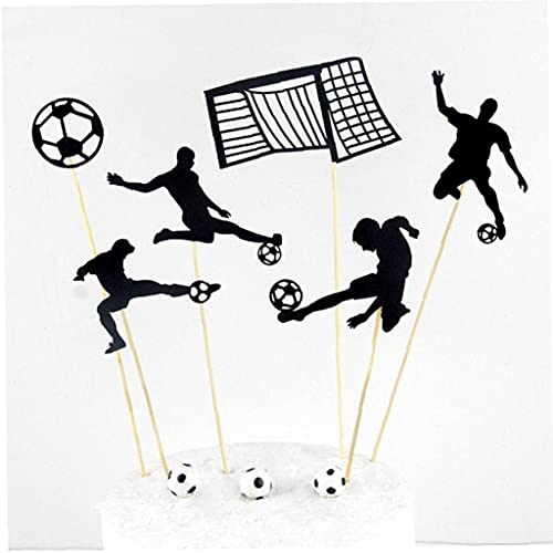 TOSSPER 6 Stücke Kuchen Topper Fußball Figuren Papier Cupcake Topper Dekorative Kucheneinsätze Picks Für Geburtstag Hochzeit Party Favors TOSSPER 6 Stücke Kuchen Topper Fußball Figuren Papier Cupcake Topper Dekorative Kucheneinsätze Picks Für Geburtstag Hochzeit Party Favors von TOSSPER