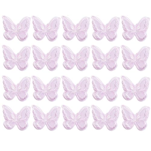 Schmetterling Spitze Trim 24 Stücke Organza Schmetterling Flecken Stickerei Nähen Diy Handwerk Applique Für Hochzeit Braut Kleid Vorhang von TOSSPER