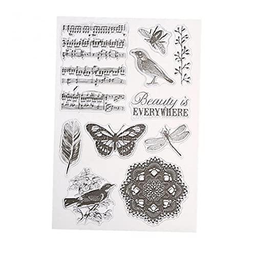 TOSSPER 1 Blatt Freie Silikon-Stempel Sommer-Vogel Craft Vorlage Druck Prägeschablone Für DIY Fotoalben Papier Scrapbooking TOSSPER 1 Blatt Freie Silikon-Stempel Sommer-Vogel Craft Vorlage Druck Prägeschablone Für DIY Fotoalben Papier Scrapbooking von TOSSPER