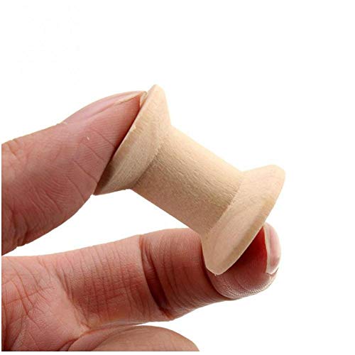 TOSSPER 10 Stücke Vintage Hölzerne Leere Faden Spulen Zylinder Handarbeit Manuelle Handwerk Bobbins Rollen Organizer Für Band Nähwerkzeuge von TOSSPER