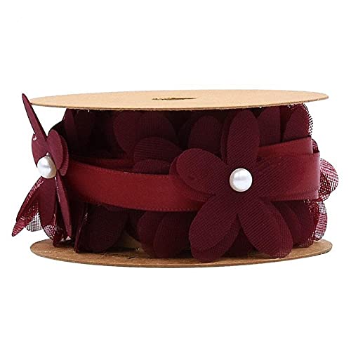 TOSSPER 1pc Sash Gürtel Blumen Perlen Strass Packungseinwickel Burlap Band Für Brautschleier Dekorieren Geschenk von TOSSPER