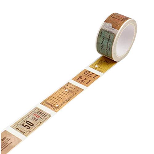 TOSSPER 1pc Vintage Karte Dekorative Washi Klebeband, Masking Klebeband Für Scrapbooking Tagebuch, 20mm * 8m von TOSSPER