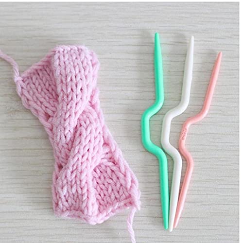 3 Größe Stichhalter Set, Curved Häkelnadeln Knitting Stitch-halter Garn Nadeln Weaving Werkzeug Für Diy Craft Sweater Blanket Schal Twist Nähzubehör von TOSSPER